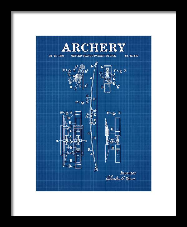 Archery Bow Blueprint Patent Us261610a
