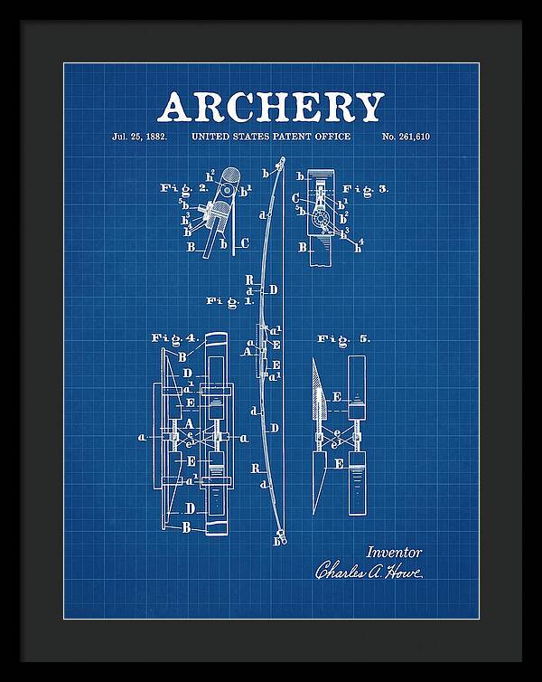 Archery Bow Blueprint Patent Us261610a