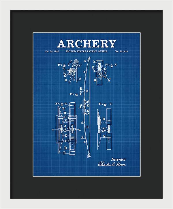 Archery Bow Blueprint Patent Us261610a