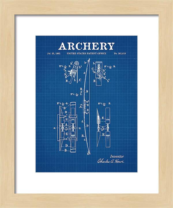 Archery Bow Blueprint Patent Us261610a