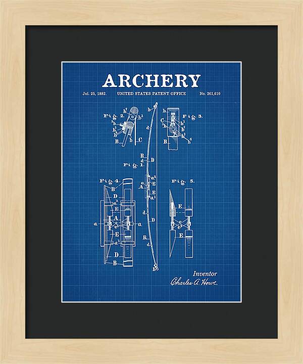 Archery Bow Blueprint Patent Us261610a