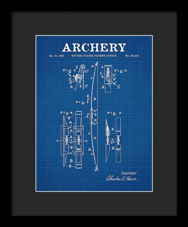 Archery Bow Blueprint Patent Us261610a