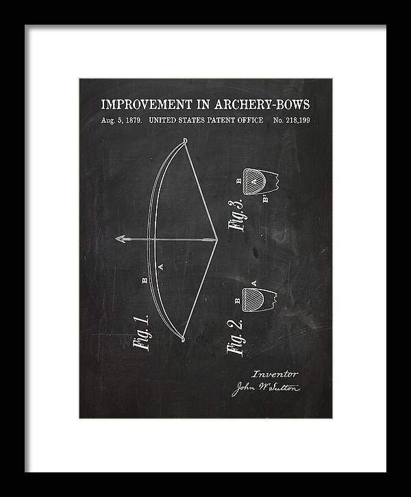 Archery Bow Chalkboard Patent Us218199a