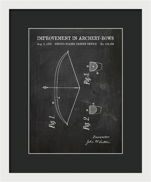 Archery Bow Chalkboard Patent Us218199a