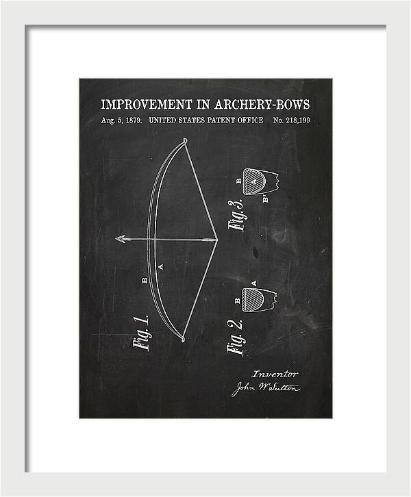 Archery Bow Chalkboard Patent Us218199a