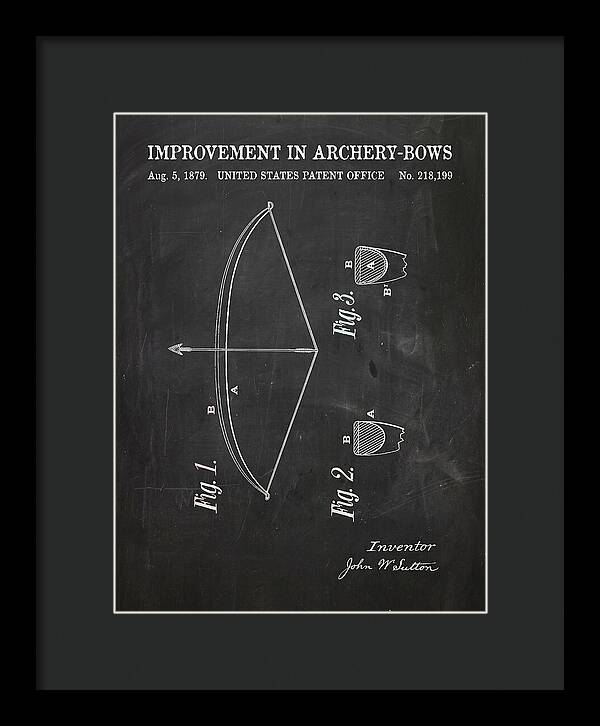 Archery Bow Chalkboard Patent Us218199a