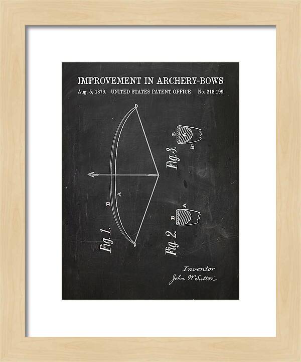Archery Bow Chalkboard Patent Us218199a