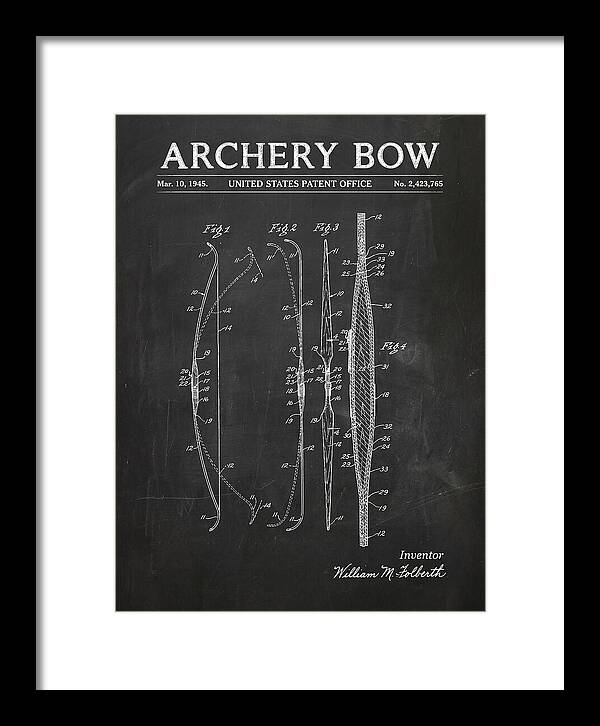 Archery Bow Chalkboard Patent Us2423765a