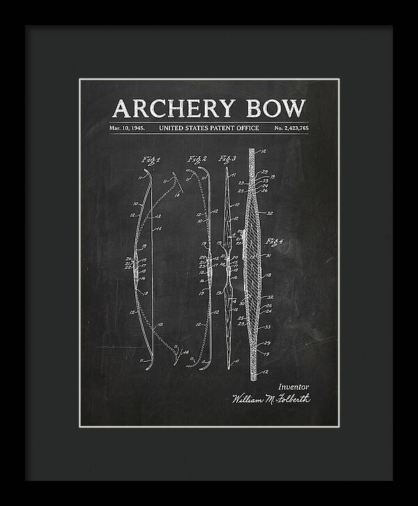 Archery Bow Chalkboard Patent Us2423765a