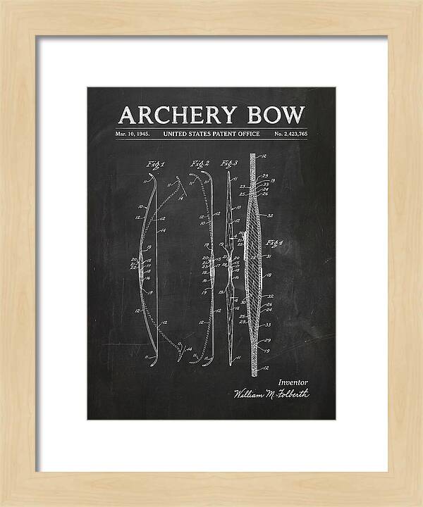 Archery Bow Chalkboard Patent Us2423765a