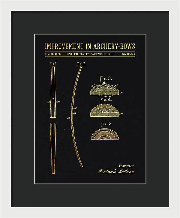 Archery Bow Gold Patent Us213434a