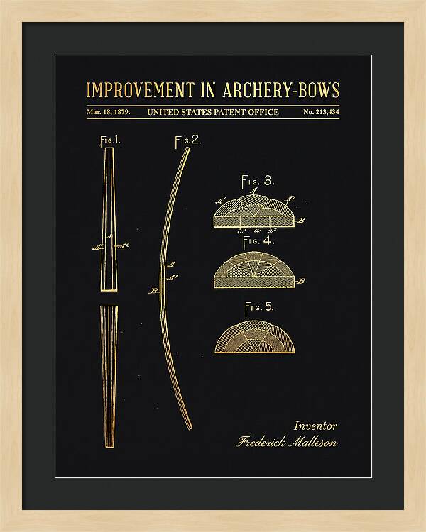 Archery Bow Gold Patent Us213434a