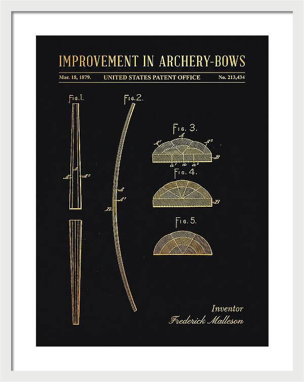 Archery Bow Gold Patent Us213434a