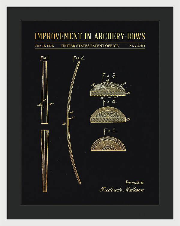 Archery Bow Gold Patent Us213434a