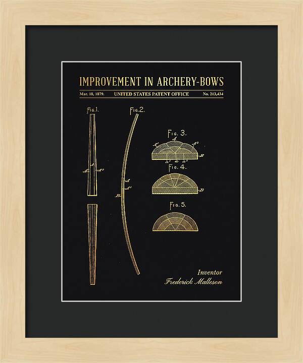 Archery Bow Gold Patent Us213434a