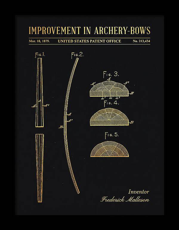 Archery Bow Gold Patent Us213434a