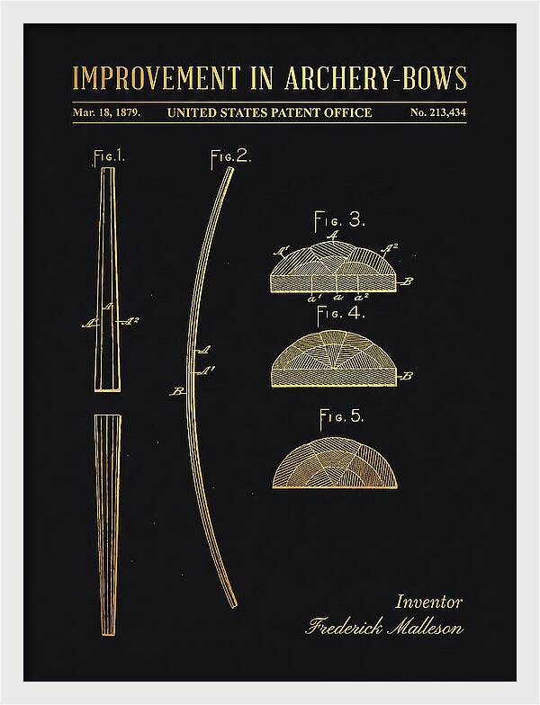 Archery Bow Gold Patent Us213434a