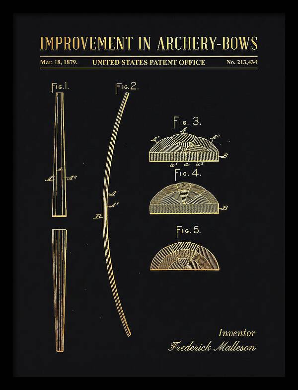 Archery Bow Gold Patent Us213434a