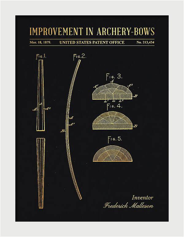 Archery Bow Gold Patent Us213434a