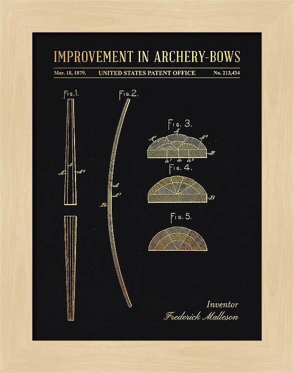 Archery Bow Gold Patent Us213434a