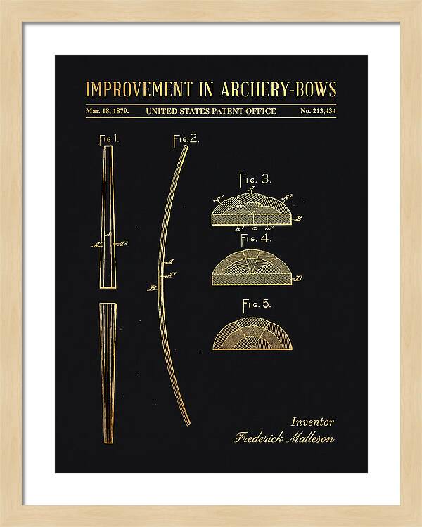Archery Bow Gold Patent Us213434a