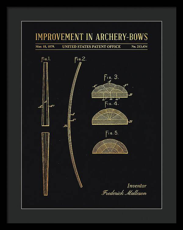 Archery Bow Gold Patent Us213434a
