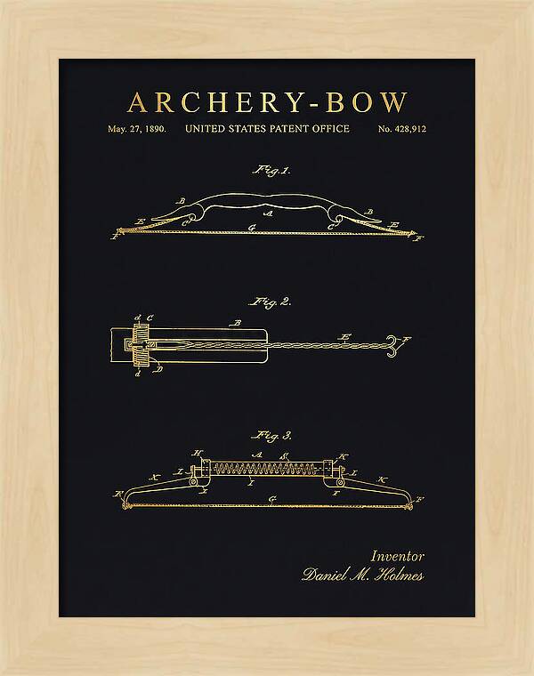 Archery Bow Gold Patent Us428912a