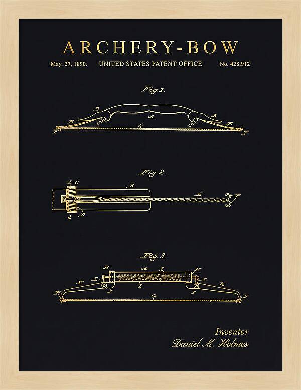 Archery Bow Gold Patent Us428912a