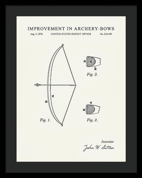 Archery Bow Minimalist Patent Us218199a