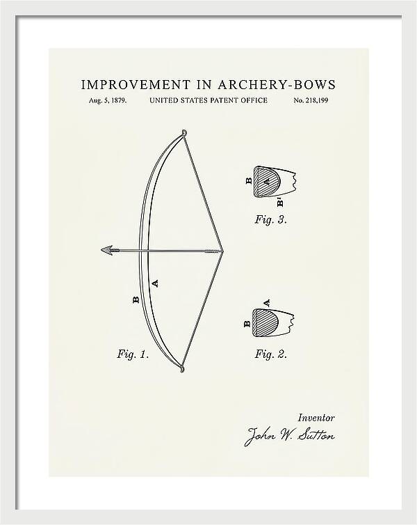 Archery Bow Minimalist Patent Us218199a