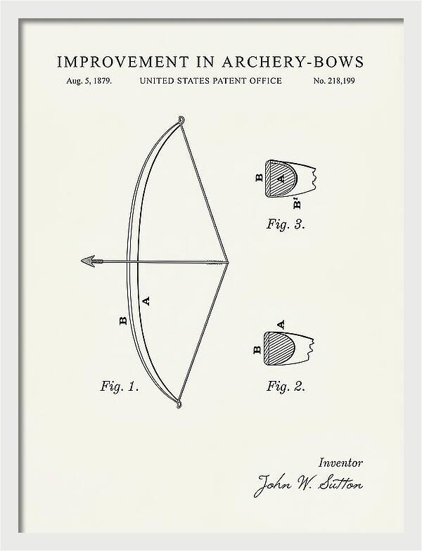 Archery Bow Minimalist Patent Us218199a