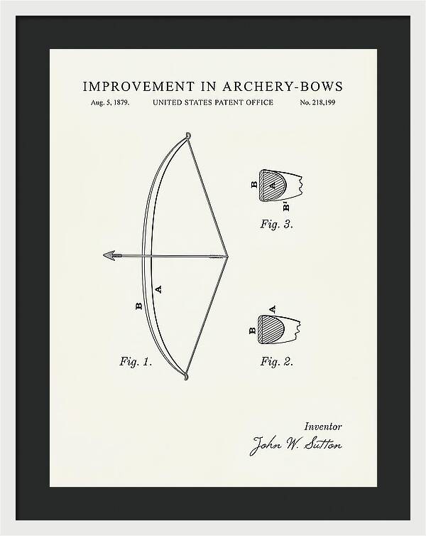 Archery Bow Minimalist Patent Us218199a