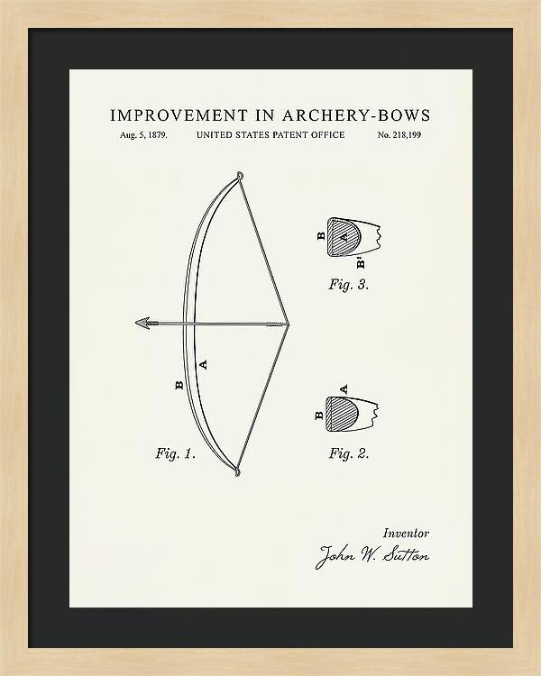 Archery Bow Minimalist Patent Us218199a