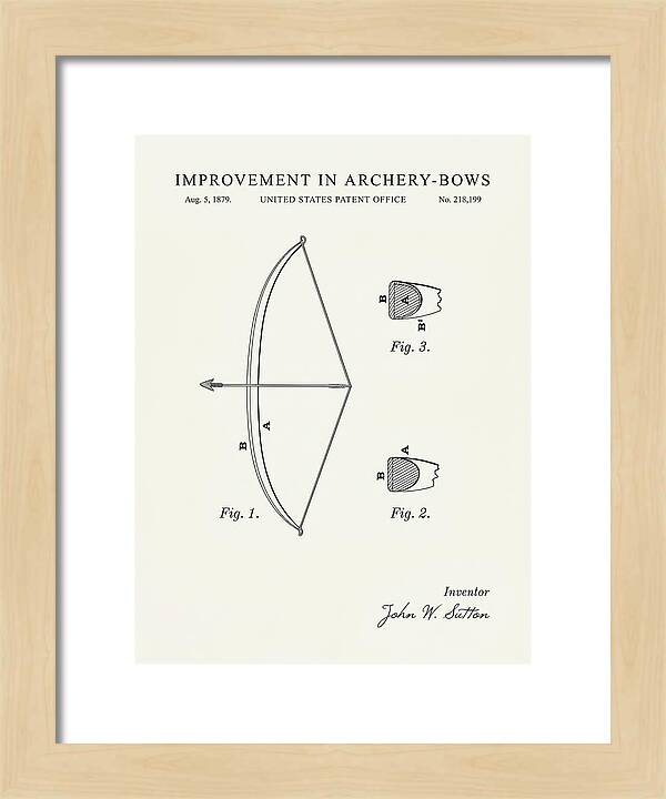 Archery Bow Minimalist Patent Us218199a