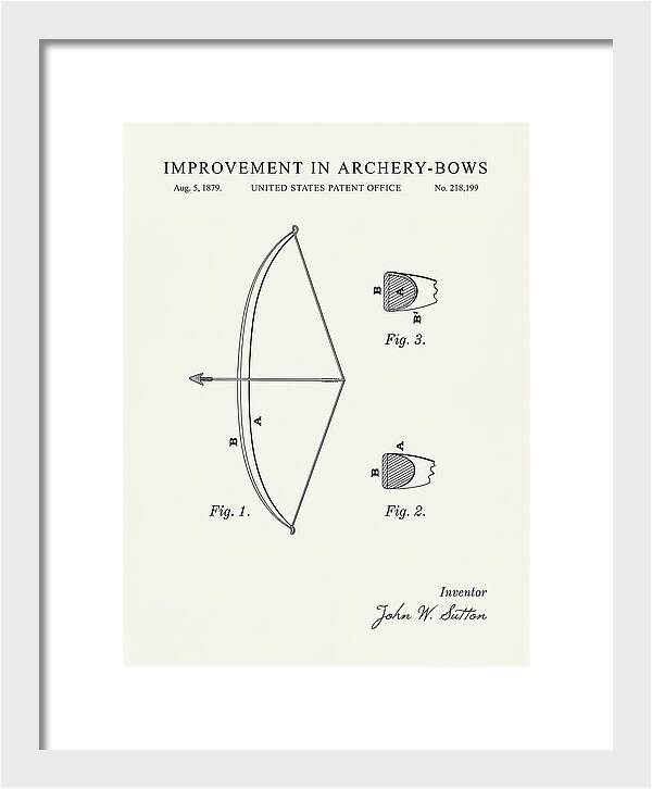 Archery Bow Minimalist Patent Us218199a