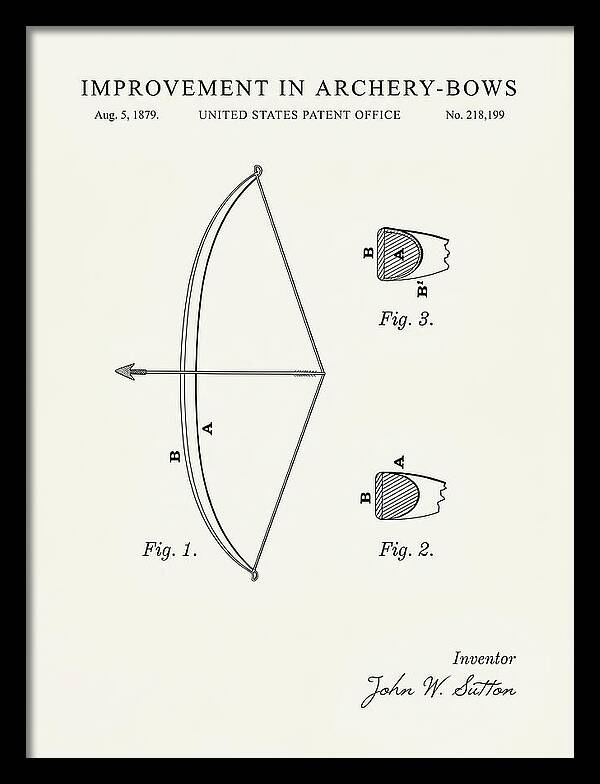 Archery Bow Minimalist Patent Us218199a