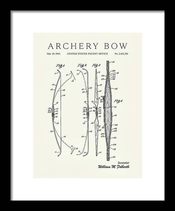 Archery Bow Minimalist Patent Us2423765a