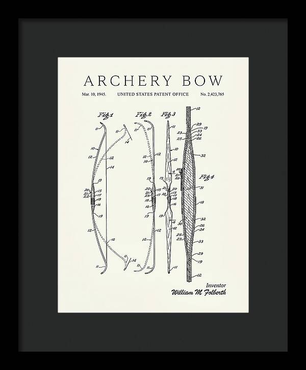 Archery Bow Minimalist Patent Us2423765a