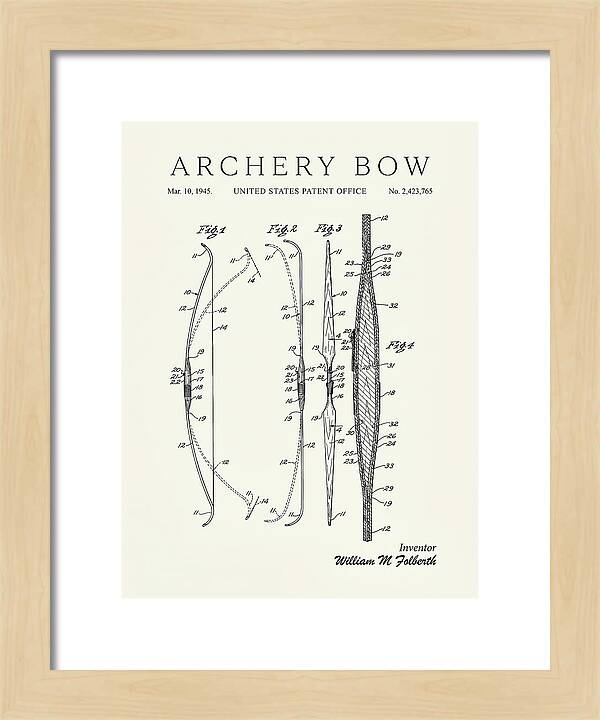 Archery Bow Minimalist Patent Us2423765a