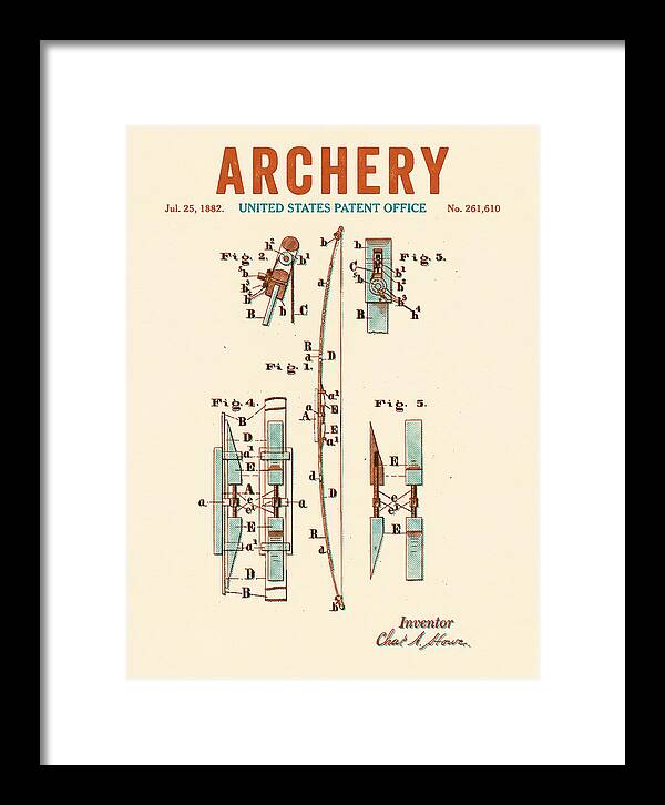 Archery Bow Retro Patent Us261610a