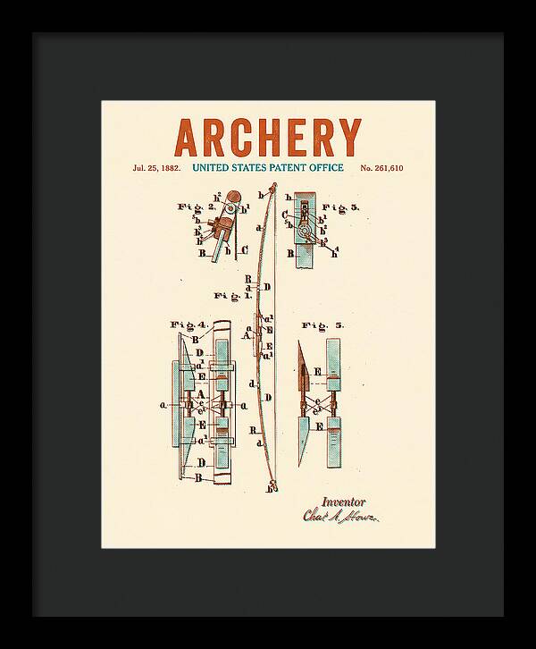 Archery Bow Retro Patent Us261610a