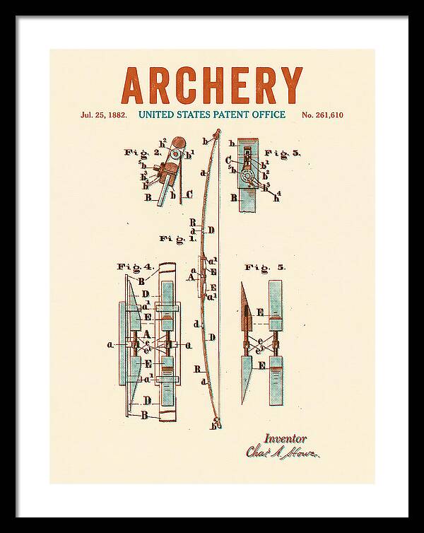 Archery Bow Retro Patent Us261610a
