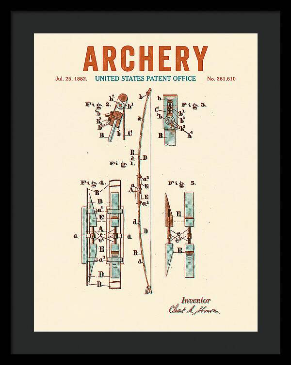 Archery Bow Retro Patent Us261610a