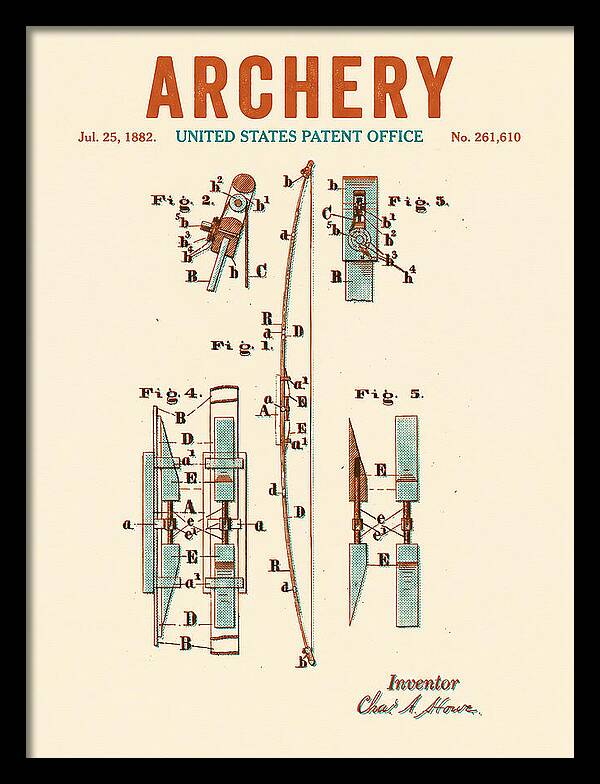 Archery Bow Retro Patent Us261610a