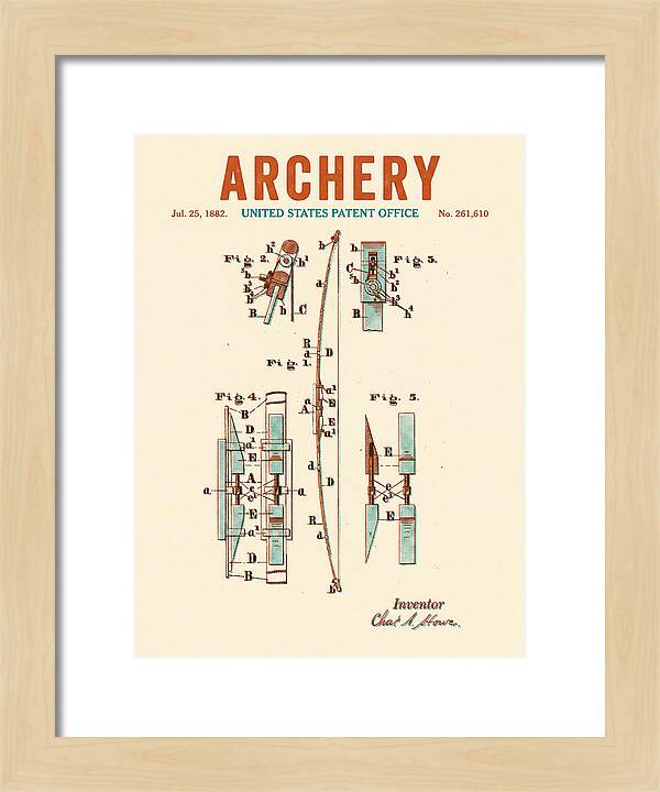Archery Bow Retro Patent Us261610a