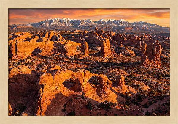 Arches National Park At Golden Hour