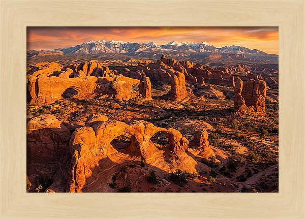 Arches National Park At Golden Hour