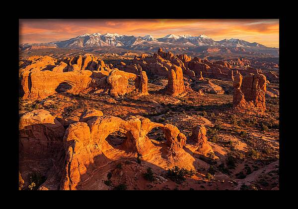 Arches National Park At Golden Hour