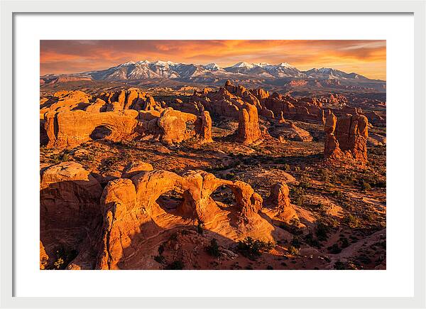 Arches National Park At Golden Hour