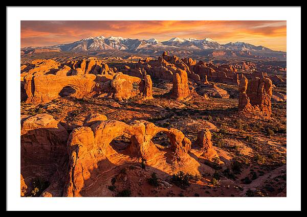 Arches National Park At Golden Hour